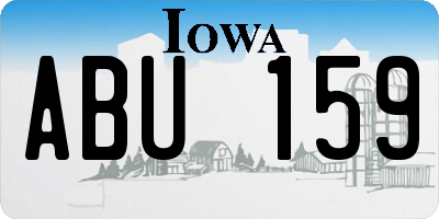 IA license plate ABU159