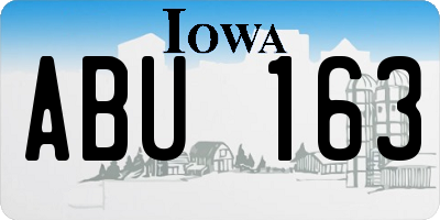 IA license plate ABU163
