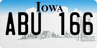 IA license plate ABU166