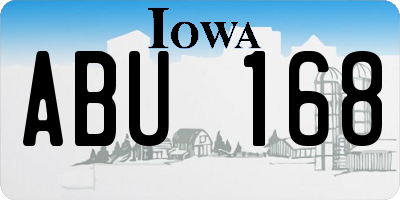 IA license plate ABU168