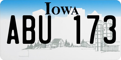 IA license plate ABU173