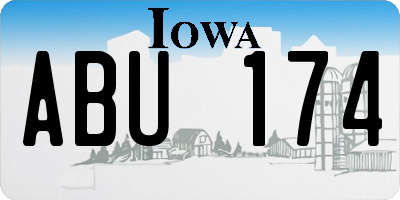 IA license plate ABU174