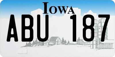 IA license plate ABU187