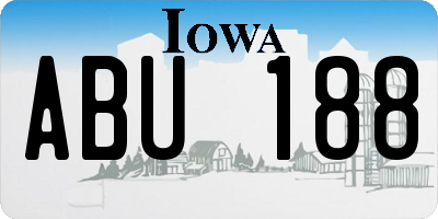 IA license plate ABU188
