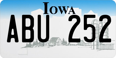 IA license plate ABU252