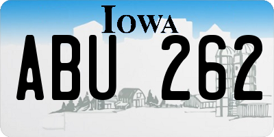IA license plate ABU262