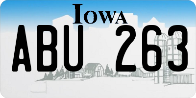 IA license plate ABU263