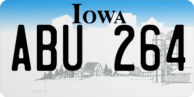 IA license plate ABU264