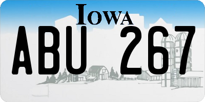 IA license plate ABU267