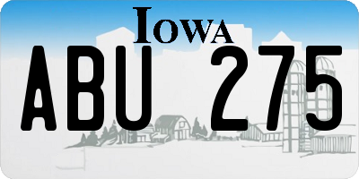 IA license plate ABU275