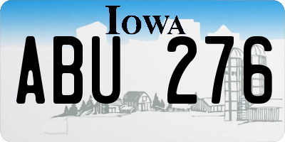 IA license plate ABU276