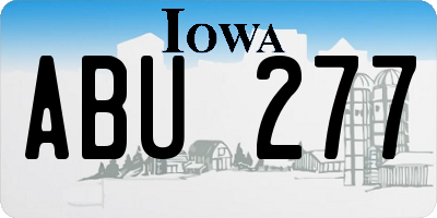 IA license plate ABU277