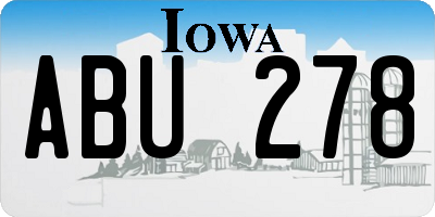 IA license plate ABU278