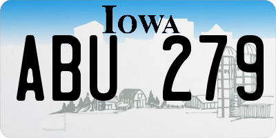 IA license plate ABU279