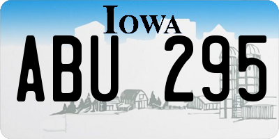 IA license plate ABU295