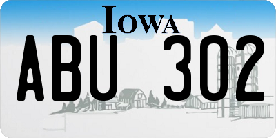 IA license plate ABU302