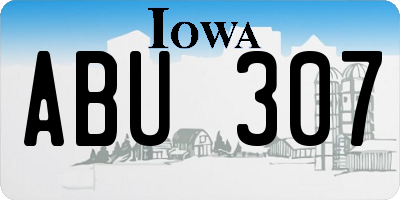 IA license plate ABU307