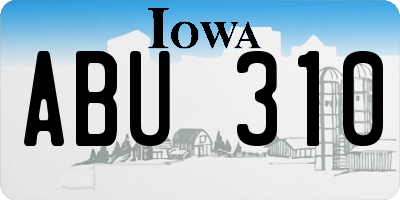 IA license plate ABU310