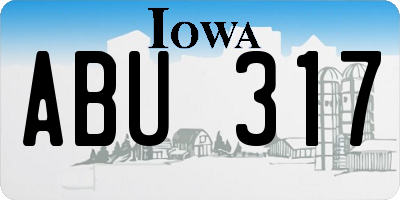 IA license plate ABU317