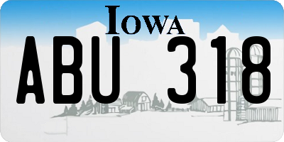 IA license plate ABU318