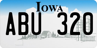 IA license plate ABU320