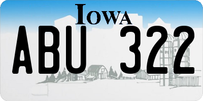 IA license plate ABU322