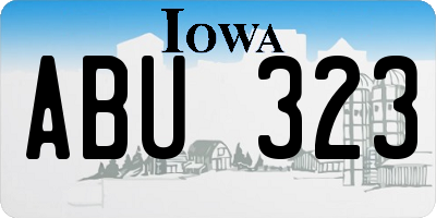 IA license plate ABU323