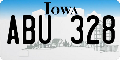 IA license plate ABU328