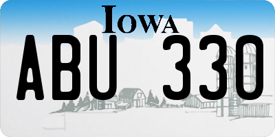 IA license plate ABU330
