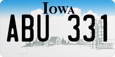 IA license plate ABU331