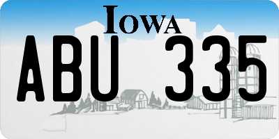 IA license plate ABU335