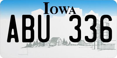 IA license plate ABU336