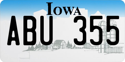 IA license plate ABU355