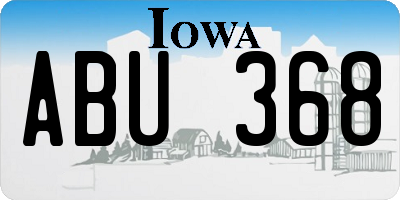 IA license plate ABU368