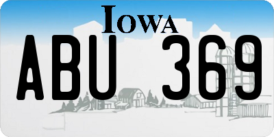 IA license plate ABU369