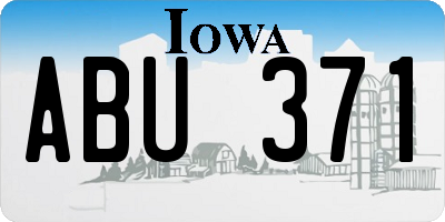 IA license plate ABU371