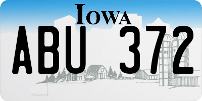IA license plate ABU372