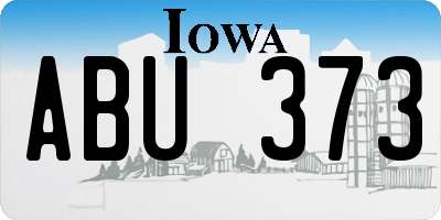 IA license plate ABU373