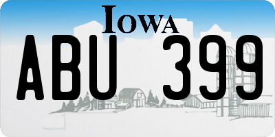 IA license plate ABU399