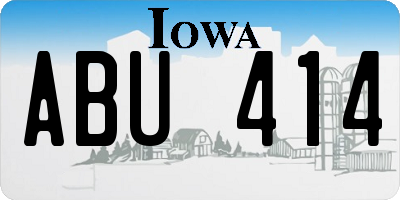 IA license plate ABU414
