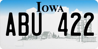 IA license plate ABU422