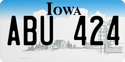 IA license plate ABU424