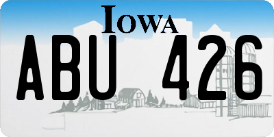 IA license plate ABU426