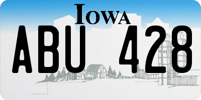 IA license plate ABU428