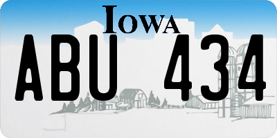 IA license plate ABU434