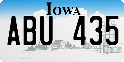 IA license plate ABU435