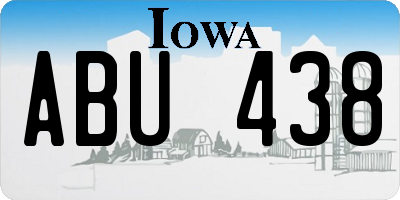 IA license plate ABU438