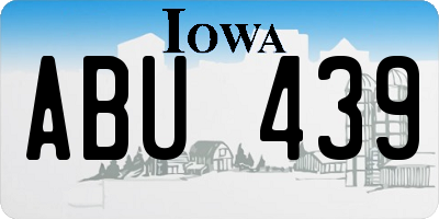IA license plate ABU439