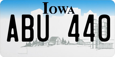 IA license plate ABU440