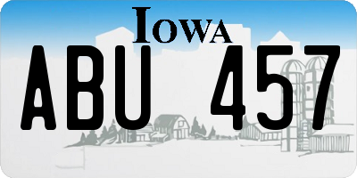 IA license plate ABU457